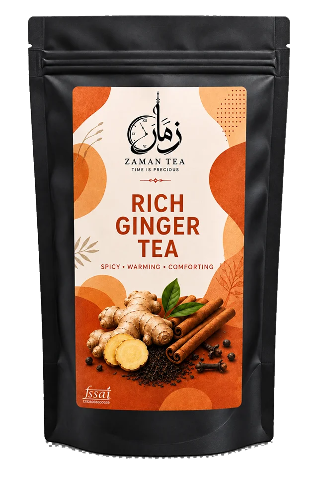 Zaman Rich Ginger Tea in a black stand-up pouch